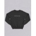 Черный свитшот оверсайз с принтом надписью Minimalism мемом