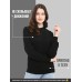 Черный свитшот оверсайз с принтом надписью Minimalism мемом