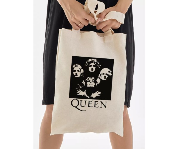 Шоппер Queen рок-группа Квин rock merch бежевый сумка