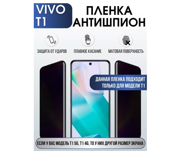 Гидрогелевая пленка на VIVO T1 антишпион