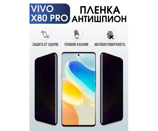 Гидрогелевая пленка на VIVO X80 PRO антишпион