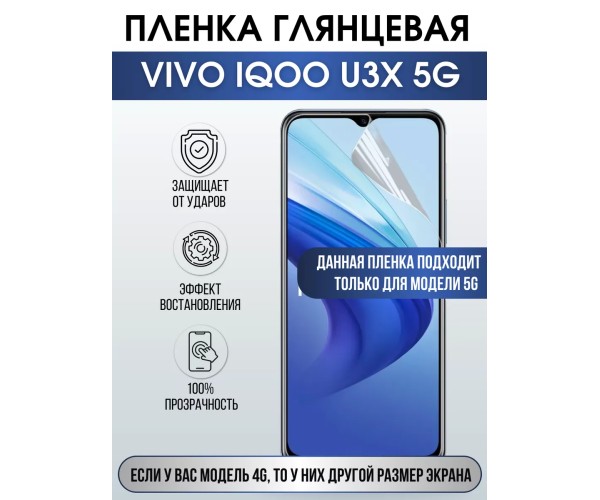 Гидрогелевая пленка на VIVO IQOO U3X 5G глянцевая