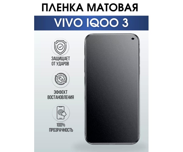 Гидрогелевая пленка на VIVO IQOO 3 матовая