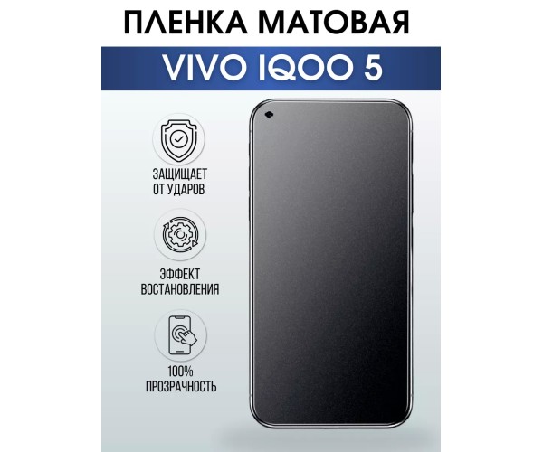 Гидрогелевая пленка на VIVO IQOO 5 матовая