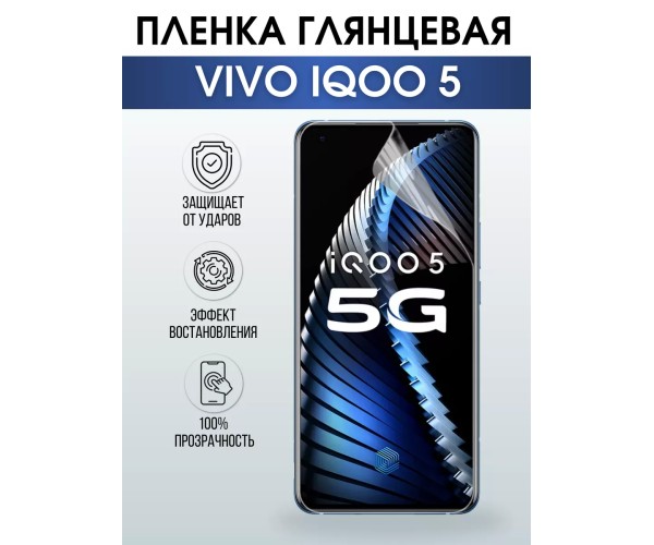 Гидрогелевая пленка на VIVO IQOO 5 глянцевая