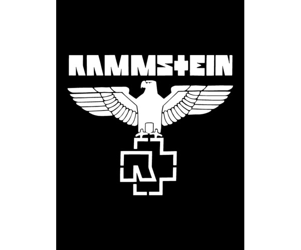 Шоппер Рамштайн Rammstein logo Ramstein лого черный сумка